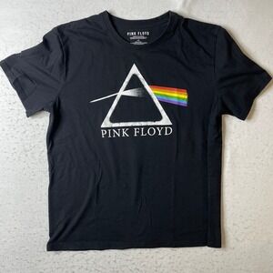 Pink Floyd Dark Side of the Moon Graphic T-Shirt Mens Large Black Band Tee